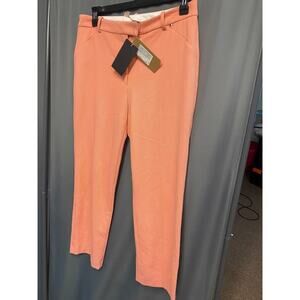 Boss Straight Pants Womens 10 Orange Slash Pockets Regular Fit Casual B76